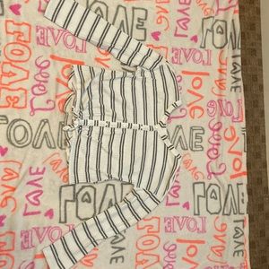 White and gray long sleeve top girls XL